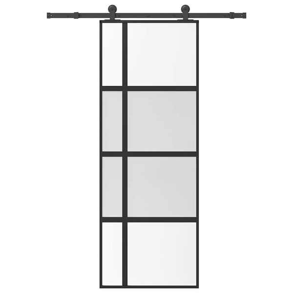 vidaXL Schiebet&uuml;r mit Beschlag 76x205 cm Hartglas & Aluminium