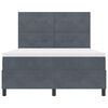 vidaXL Boxspringbett mit Matratze Dunkelgrau 140 x 200 cm Stoff