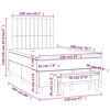 vidaXL Boxspringbett mit Matratze Rosa 120x200 cm Samt