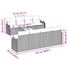 vidaXL Gartensofa-set Beige 55 x 55 x 37 cm Poly-Rattan