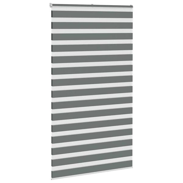 vidaXL Doppelrollo Dunkelgrau 120x200 cm Stoffbreite 115,9 cm Polyester