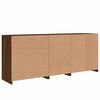 vidaXL Sideboard mit LED-Leuchten Braun Eichen-Optik 181,5x37x67 cm