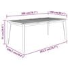 vidaXL Gartentisch 200x100x75 cm Massivholz Akazie