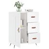 vidaXL Sideboard Hochglanz-Wei&szlig; 69,5x34x90 cm Holzwerkstoff