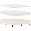 vidaXL Boxspringbett Creme und Wei&szlig; 203 x 160 x 60 cm Cordstoff