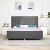 vidaXL Bettgestell mit Kopfteil Dunkelgrau 180 x 200 cm Stoff