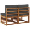 vidaXL 2 St&uuml;ck Outdoor Mittelsofa Massivholz Akazie Natur