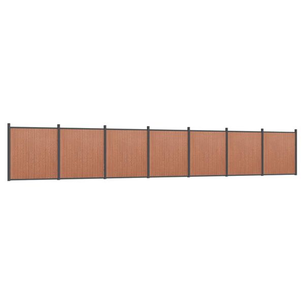 vidaXL Zaunelement Braun 1218x186 cm WPC