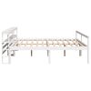 vidaXL Seniorenbett mit Kopfteil ohne Matratze Wei&szlig; 200x200 cm