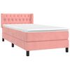 vidaXL Boxspringbett mit Matratze Rosa 90x200 cm Samt