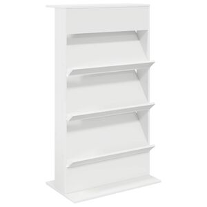 vidaXL Magazinregal mit Regal Wei&szlig; 70 x 41 x 126 cm Holzwerkstoff