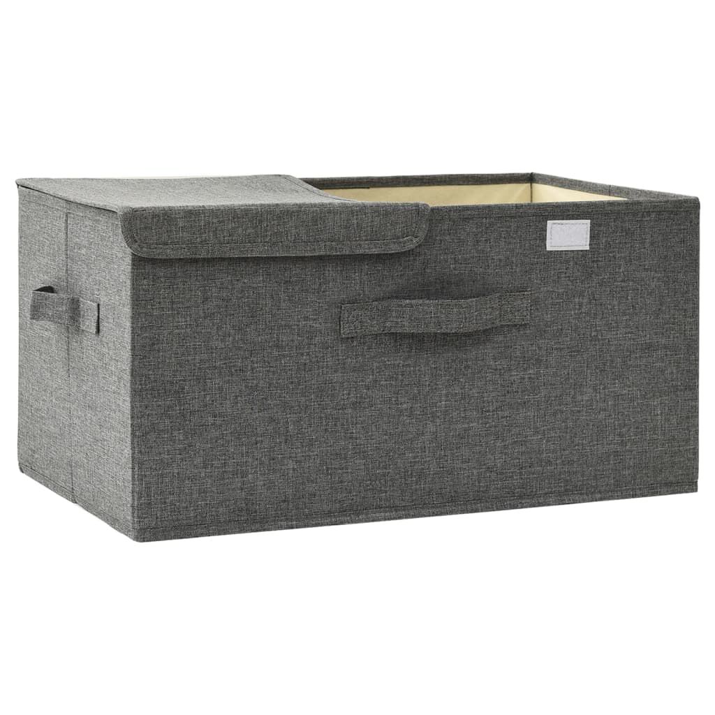 VidaXL Stoff-Aufbewahrungsbox Faltbar, 50x30x25 Cm, Anthrazit – Für Spielzeug, Kleidung & Mehr