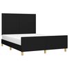 vidaXL Bettgestell ohne Matratze Schwarz 140x190 cm Stoff