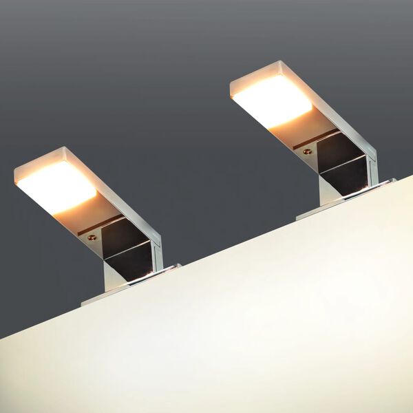 vidaXL Spiegelleuchten 2 Stk. Downlight 2W Warmwei&szlig;