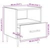 vidaXL Nachttisch Schwarz 40 x 35 x 47,5 cm Holzwerkstoff