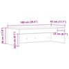 vidaXL Wandtisch Artisan-Eiche 100 x 45 x 30 cm Holzwerkstoff