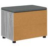 vidaXL Flurbank mit Kissen mit Regal Graues Sonoma 60 x 38 x 46 cm