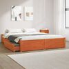 vidaXL Bettrahmen Wachsbraun 150 x 200 cm Massivholz Kiefer