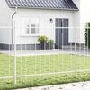 vidaXL Gartenzaun 6 pcs Weiß 170 x 190 cm Pulverbeschichteter Stahl
