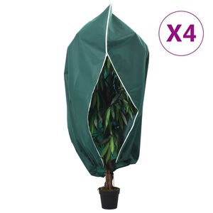 vidaXL Wintervlies mit Rei&szlig;verschluss 4 Stk. 70 g/m&sup2; 3,93x3,5 m