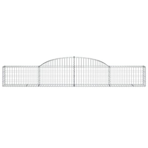 vidaXL Gabionen mit Hochbogen 3 Stk. 300x30x40/60 cm Verzinktes Eisen