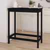vidaXL Bartisch Schwarz 100x50x110 cm Massivholz Kiefer
