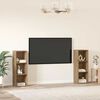 vidaXL TV-Schrankset Wandmontiert 2 pcs Artisan-Eiche 107 x 35 x 37 cm