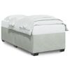 vidaXL Bettgestell ohne Matratze Hellgrau 90x190 cm Samt