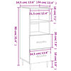 vidaXL Sideboard R&auml;uchereiche 34,5x34x90 cm Holzwerkstoff
