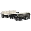 vidaXL Gartensofa-set 8 stk. Schwarz und Cremewei&szlig; Poly-Rattan