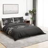 vidaXL Bettw&auml;sche-Set Schwarz 225x220 cm Baumwolle