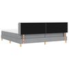 vidaXL Boxspringbett mit Matratze Hellgrau 200 x 200 cm Stoff