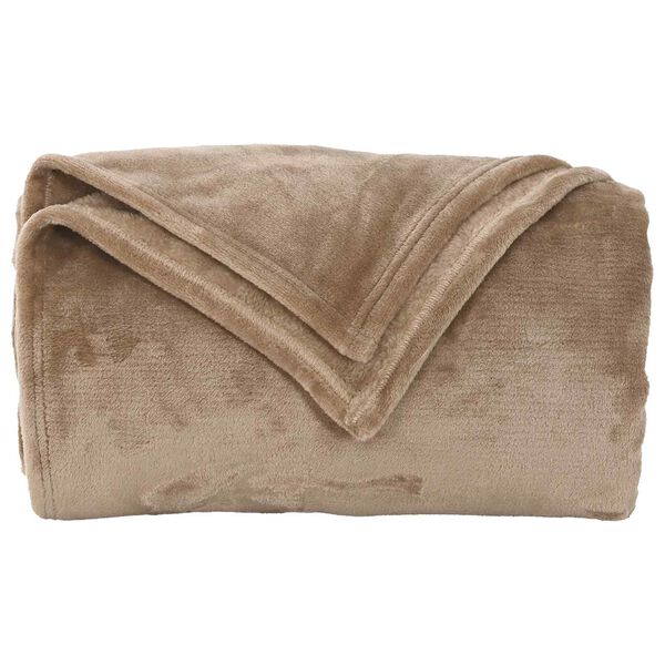 vidaXL &Uuml;berwurfdecke Kamel 240 x 270 cm Fleece