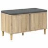 vidaXL Flurbank mit Kissen mit Speicher Sonoma-Eiche 80 x 38 x 46 cm