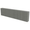vidaXL Gabionenwand mit Abdeckung Verzinkter Stahl 600&times;50&times;150 cm