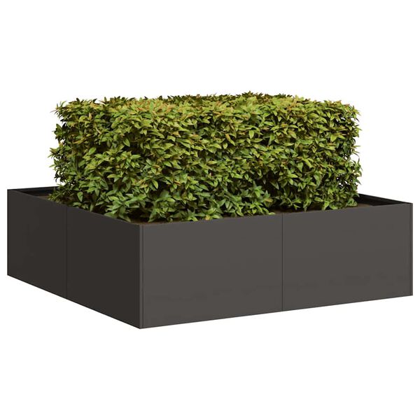 vidaXL Pflanzk&uuml;bel Schwarz 100x100x30 cm Stahl
