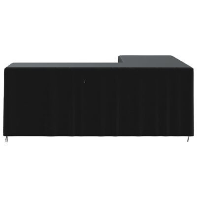 vidaXL Gartensofa-Abdeckung L-Form Schwarz 254x254x80 cm 420D Oxford