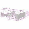 vidaXL Gartensofa-set mit Kissen 11 pcs Beige und Creme Poly-Rattan