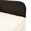 vidaXL 5-tlg. Garten-Bistro-Set mit Kissen Schwarz Poly Rattan