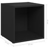 vidaXL 5-tlg. TV-Schrank-Set Schwarz Holzwerkstoff