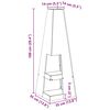 vidaXL Feuerstelle Braun 35 x 35 x 100 cm Wetterstahl