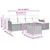 vidaXL Gartensofa-set mit Kissen 6 pcs Beige Poly-Rattan