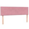 vidaXL Boxspringbett mit Matratze Rosa 140x220 cm Samt
