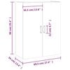 vidaXL Wandschrank Grau Sonoma 69,5x34x90 cm