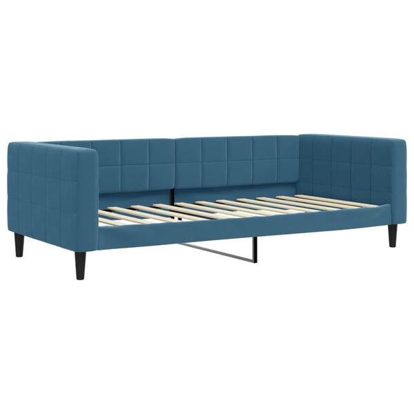 vidaXL Tagesbett mit Matratze Blau 90x200 cm Samt