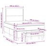 vidaXL Boxspringbett mit Matratze Dunkelgrau 120x190 cm Stoff