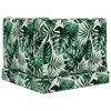 vidaXL Sofakissen f&uuml;r drau&szlig;en 3 pcs Blattmuster Polyester