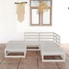 vidaXL 6-tlg. Garten-Lounge-Set Wei&szlig; Massivholz Kiefer