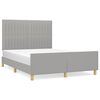 vidaXL Bettgestell ohne Matratze Hellgrau 140x200 cm Stoff