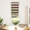 vidaXL Doppelrollo Braun 40x150 cm Stoffbreite 35,9 cm Polyester